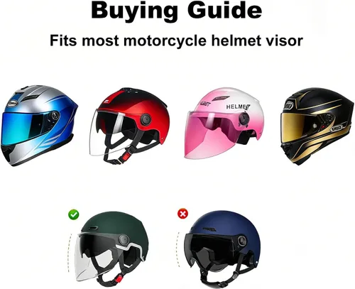 Vista 5 de Visera universal para casco de motocicleta, película antivaho y película resistente a la lluvia, 2 piezas, versión grande para lente de casco