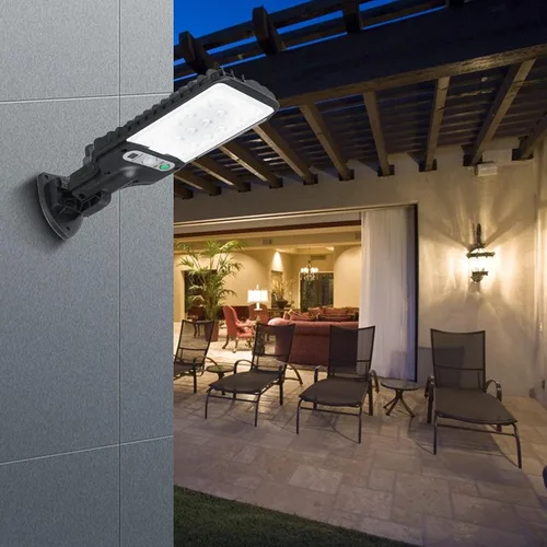 Vista 5 de Farolas solares para exteriores, impermeables, IP65, con energía solar, del atardecer al amanecer con sensor de movimiento, luz de inundación LED