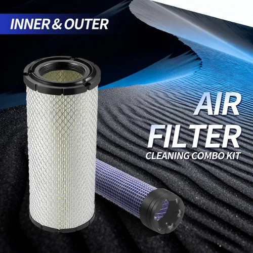 Vista 6 de Para Kawasaki 11013-7044 y 11013-7045 Limpiadores de filtro de aire interior y exterior Combo OEM para Donaldson Kohler 25-083-01-S P821575 y P822858