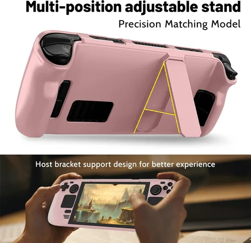 Vista 6 de Funda protectora para cubierta de vapor con soporte, carcasa protectora antideslizante para cubierta de vapor hecha de material de PC, accesorios