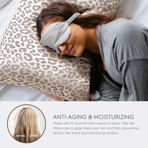 Vista 3 de TAFTS Funda de almohada de seda de morera 6A 100% pura de 0.866 in para cabello y piel con cierre de sobre, refrescante, natural, orgánica, funda