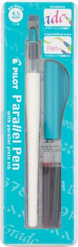 Vista 6 de Pilot Parallel 4 Nib - Juego de plumas de caligrafía, puntas de 1.5 mm, 2.4 mm, 3.8 mm y 6.0 mm, incluye 4 cartuchos de tinta negra y 4 cartuchos