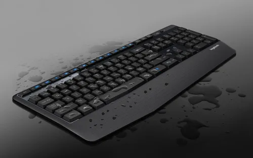 Vista 5 de Logitech Teclado inalámbrico de tamaño completo K345 con reposamanos