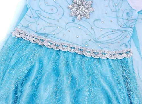 Vista 7 de Eledobby Elsa Coronation Dress for Girls The Frozen Costume Princess Elsa Dresses Halloween Outfits Birthday Party Ball Gown