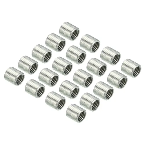 Vista 10 de PATIKIL Adaptadores de rosca M8x1mm a M6x1mm Manguito Reductor Tuerca Reductora, Paquete de 10 Tuerca de conversión de tornillo de 0.394 in