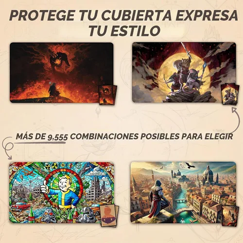 Vista 7 de Quest (cosido) – Tapete MTG de Clint Cearley – Compatible con Magic The Gathering Playmat – Play MTG, YuGiOh, TCG – Diseños artísticos y accesorios