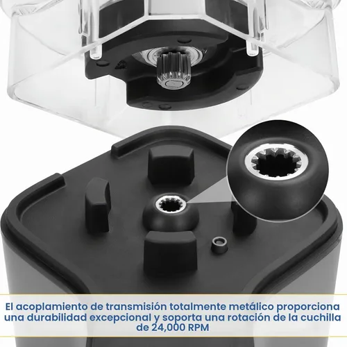 Vista 5 de CRANDDI Smart Commercial Blender - Pantalla táctil digital con tapa extraíble, capacidad de 80 onzas, 3 programas preestablecidos con batido, jugo