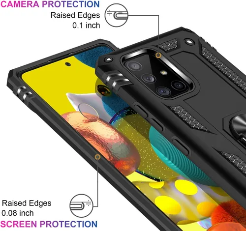 Vista 3 de LUMARKE Funda para Galaxy A51 5G con Protector de Pantalla, Pasa Prueba de Caída de 16 pies de Grado Militar, Cubierta Protectora para Teléfono