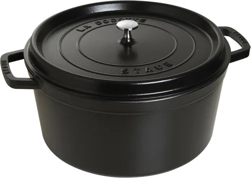 Vista 15 de STAUB - Olla de hierro fundido para horno holandés de 0.5 cuartos, redonda, hecha en Francia, para 1 persona, color negro mate