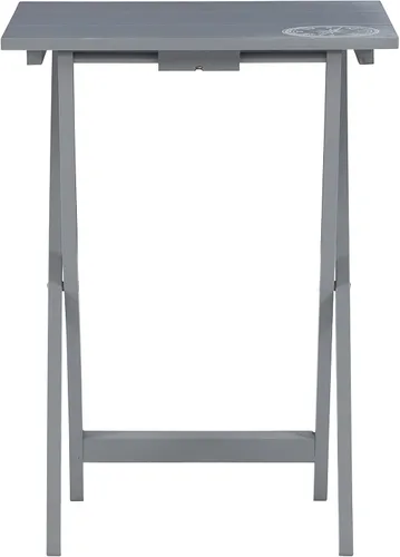 Vista 13 de Linon Decoración del hogar SAMM TV, juego de mesa de bandeja gris