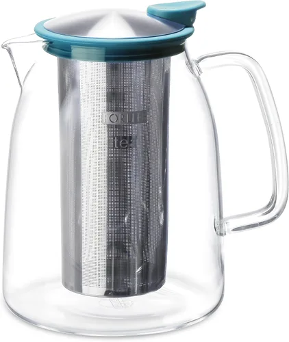 Vista 3 de FORLIFE Jarra de té helado con infusor de cesta, 68 onzas, grafito negro