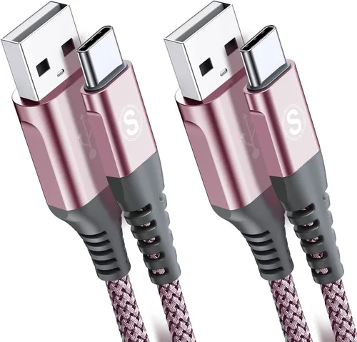 Vista 20 de sweguard Cable USB a USB C [2 unidades, 3.3 pies] de nailon trenzado USB A a tipo C, cable de carga rápida para iPhone 17, 16, 15 Pro Max, Samsung