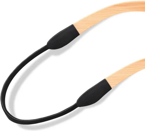 Vista 3 de kwmobile Correas deportivas de silicona para gafas, paquete de 2 cordones deportivos delgados de silicona antideslizantes para gafas de adultos