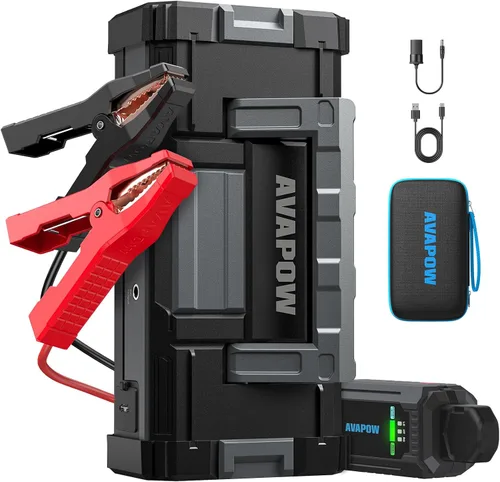 Vista 11 de AVAPOW TJ18 Arrancador de coche – 5000A 12V batería arrancador portátil