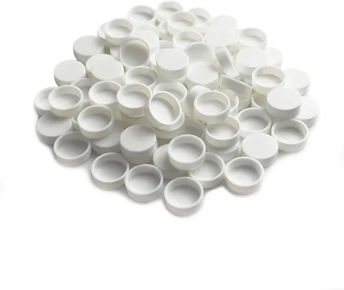 Vista 13 de FCLUB 24 bandejas de acuarela vacías – Moldes de esquina redondeada de plástico blanco de 0.1 fl oz para paleta de pintura de bricolaje