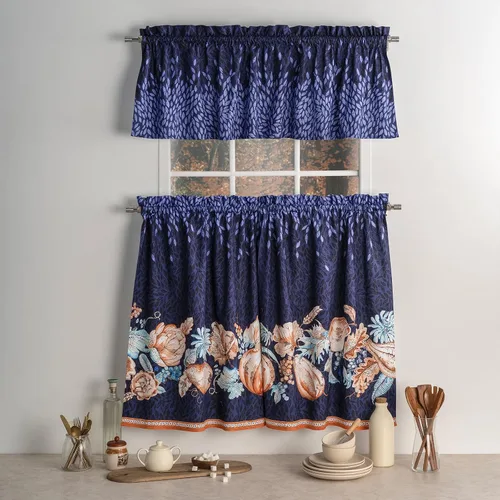 Vista 84 de Maison d' Hermine Juego de cortinas de cocina para ventanas, juego de cortinas de cocina 100% algodón, cenefas para el hogar [2 niveles