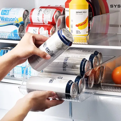 Vista 6 de Organizador de botellas de agua para refrigerador, organización de despensa y contenedores de almacenamiento, dispensador de bebidas