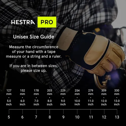 Vista 2 de HESTRA PRO Kobolt CZone - Guantes de trabajo de cuero resistentes a la intemperie y transpirables, impermeables