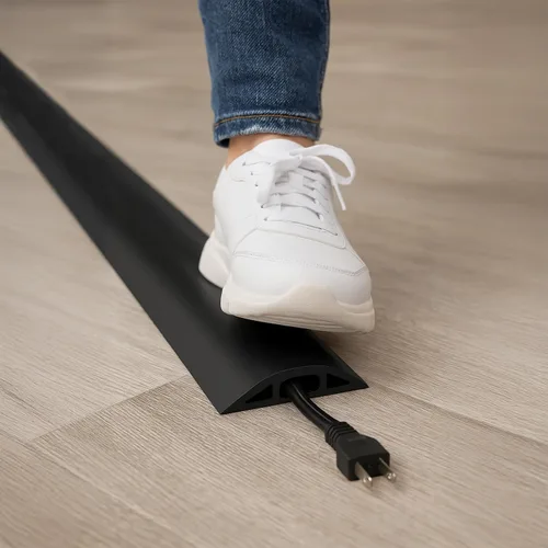Vista 4 de D-2 funda para cables con conducto de goma Negro