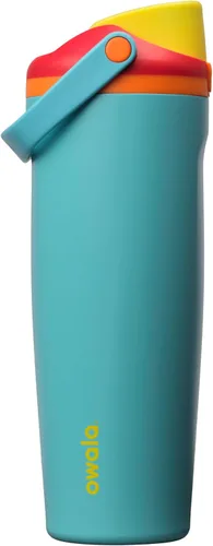 Vista 36 de Botella de agua Owala FreeSip con aislamiento de acero inoxidable con pico de dos vías, pajita incorporada y asa de cubo, fabricada para viajes