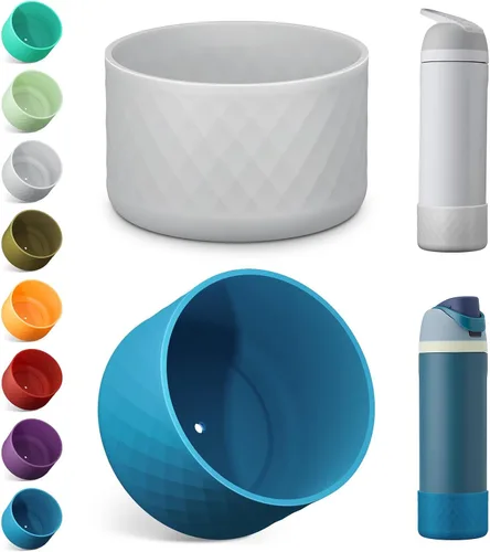 Vista 31 de Airboat 2 botas de silicona para botella de agua Owala de 24 onzas, funda protectora antideslizante para botellas de acero inoxidable, aptas