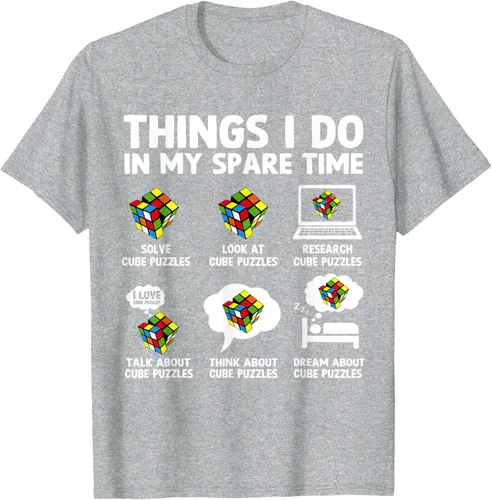 Vista 46 de Things I Do in My Spare Time Cube Puzzle Speed Cubing Camiseta