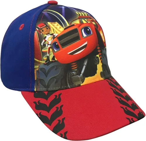 Vista 4 de Nickelodeon Boys Blaze and The Monster Machine - Gorra de béisbol, 100% algodón, color rojo, Rojo