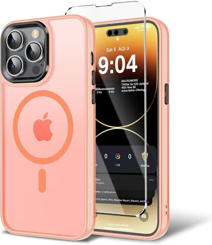 Vista 28 de Funda para iPhone 11 con protector de pantalla, compatible con MagSafe, ultra delgada, translúcida, mate, a prueba de golpes, color negro
