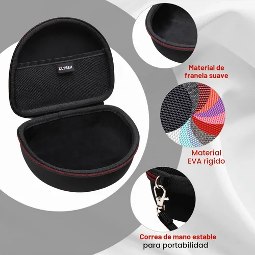 Vista 5 de Estuche para auriculares compatible con Beats Studio Pro/Solo 4 / Studio 3 / Solo 3 / Picun B8 / BERIBES/JLab JBuds Lux ANC Wireless Bluetooth