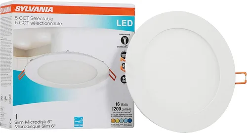 Vista 18 de Sylvania - Kit de luz empotrable de 5 pulgadas/6 pulgadas con tecnología LightSHIELD, LED germicida, 9 W = 65 W, 700 lúmenes, 5 CCT selección