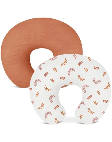 Vista 9 de Fundas de almohada de lactancia, funda de muselina para almohadas de lactancia, cómodas para bebés niñas y niños (beige)