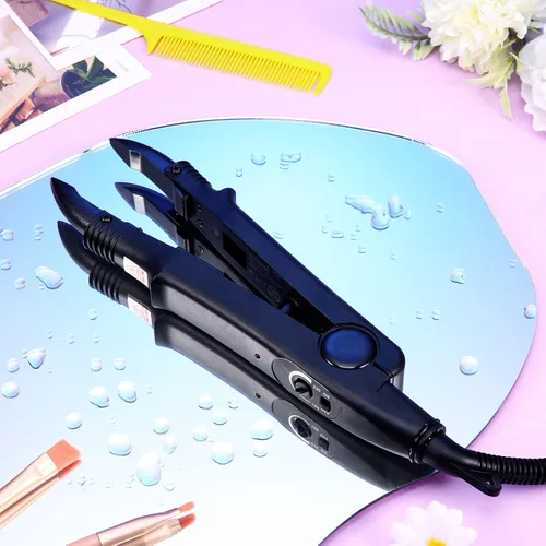 Vista 7 de Zhehao Herramienta de extensiones de cabello, cabeza C, punta en U, varilla de conector de hierro con 2 bolsas de queratina pegamento granulado