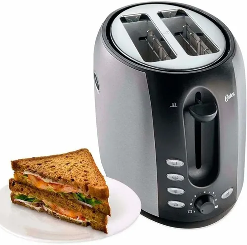 Vista 3 de Oster 2-Slice Toaster with Extra Wide Slots, Bagel Toaster for All Bread Types, Brushed Stainless Steel