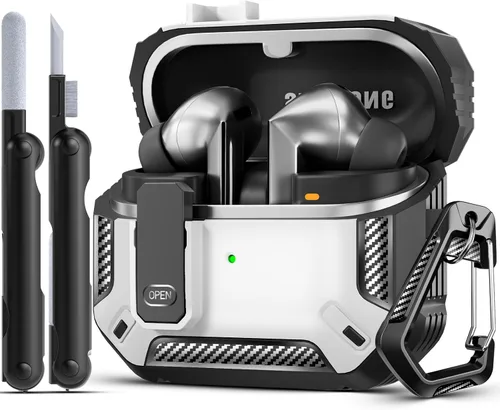 Vista 14 de Lock Fit Diseñado para Samsung Galaxy Buds3 FE (2025) / Buds3 Pro (2024) / Funda Buds 3 (2024), con kit de limpieza Cuerpo completo Resistente a