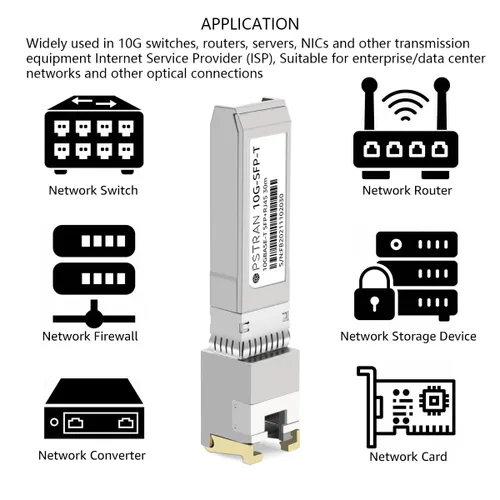 Vista 14 de Módulo transceptor de cobre 10GBASE-T SFP+ RJ45 compatible con Arista SFP-10GE-T 10G SFP+ 98.4 ft Cat6a/7 Para Arista