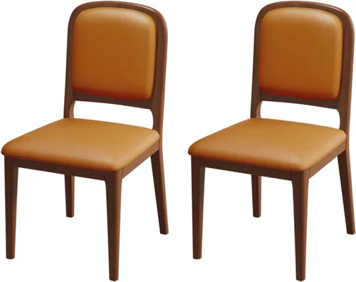 Vista 34 de Solid Wood Dining Room Chairs Minimalist,Kitchen Chairs with Soft Padded Back,Living Room Chair for Office Reading,Wood Frame,Armless Vanity