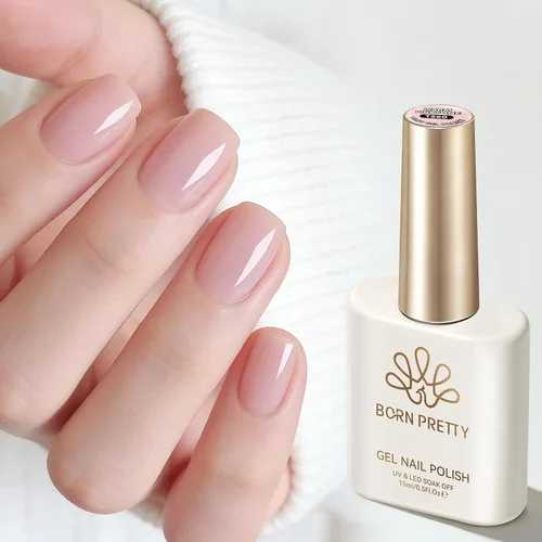 Vista 12 de Born Pretty - Esmalte de gel blanco lechoso, color blanco gelatina
