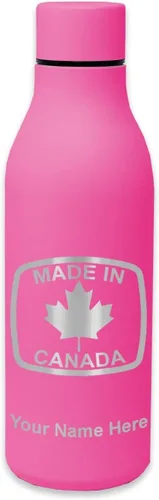 Vista 12 de LaserGram Botella de agua de acero inoxidable de doble pared, hecha en Canadá, grabado personalizado incluido