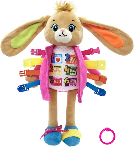 Vista 17 de June Garden Dressy Friends Belle de 15.5 pulgadas, muñeca de peluche educativa para niños y niños pequeños de 2 años en adelante, juguete suave