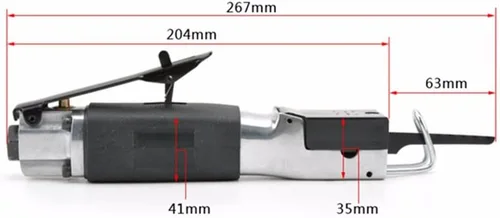 Vista 6 de Sierra neumática de cuerpo de aire Cortador alternativo Cortadora de corte de aserrado, 10000 RPM, para cortar aluminio, plástico, fibra de vidrio