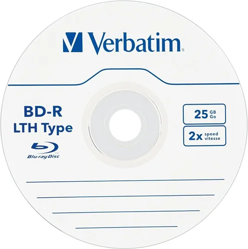 Vista 2 de Verbatim Disco grabable de una sola capa Blu-ray de 25 GB BD-R LTH (de bajo a alto), 1 disco 96569