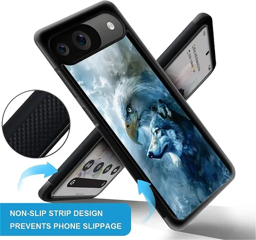 Vista 1907 de Compatible con Google Pixel 4A 5G Mobile Case Creative Acrylic Panel trasero Silicona Protección Grip especialmente diseñado para Google Pixel 4A 5G