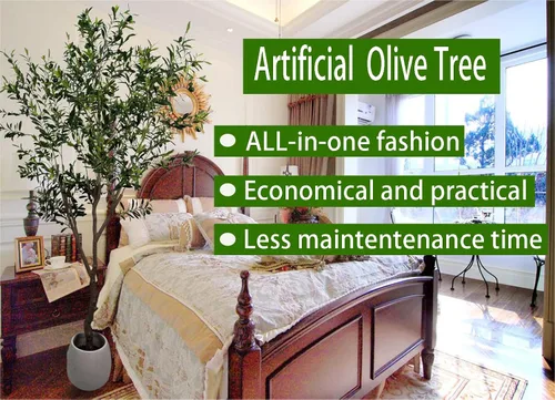 Vista 4 de Árbol de Olivo Artificial de 7 pies (82 pulgadas, 2200+ Hojas con Protección UV) Alto, Árbol de Olivo Falso para Interiores, Árbol Artificial