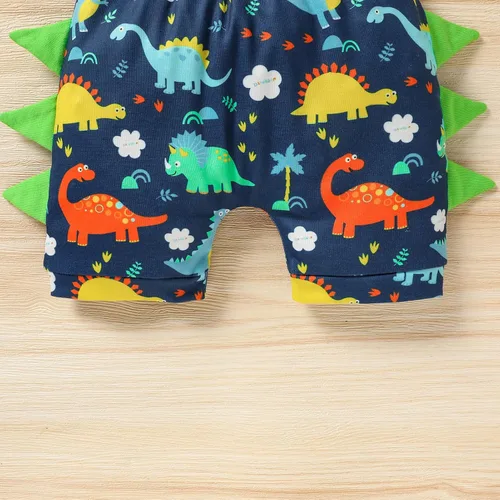 Vista 7 de Viworld Conjunto de ropa de manga corta con tirantes ajustables en Y para bebé, para el primer cumpleaños