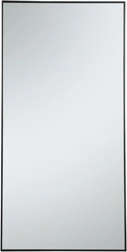 Vista 33 de Elegant Decor Monet - Espejo rectangular con marco de metal (60 x 18 pulgadas), color negro