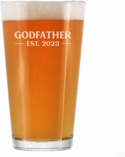 Vista 13 de Personalizado Padrino Est 20XX - Nuevo Vaso de Pinta de Propuesta de Padrino para Padrinos por Primera Vez - Vasos Personalizados en Negrita de 16 Oz
