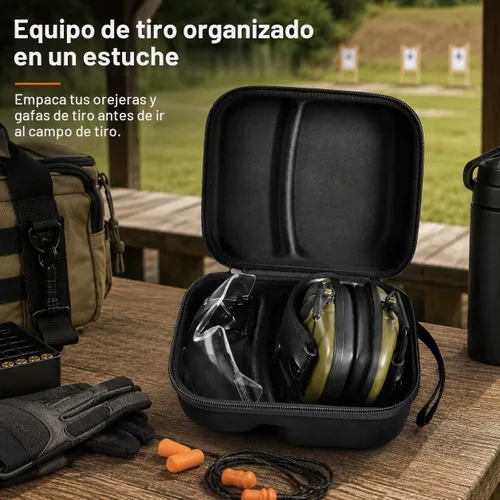 Vista 5 de GWCASE Funda compatible con las orejeras electrónicas delgadas de Walker's Razor, soporte de almacenamiento para Howard Leight, para orejeras