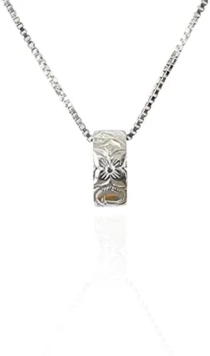 Vista 5 de Collar con colgante de urna de cremación para anillo de patrimonio conmemorativo, plata hawaiana, joyería de cenizas 925, Plata, no conocido