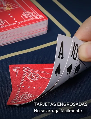 Vista 3 de ARTGAME Cartas de juego 100% de plástico, tarjeta de póquer de 2 barajas, índice jumbo, impermeable y lavable, tamaño de póquer, tarjetas de póquer