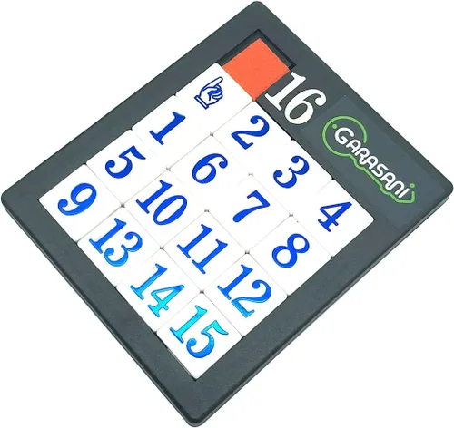 Vista 2 de Number Slide Puzzle Brain Teaser IQ Juego - Paquete de 1 (15 números, 1 unidad)